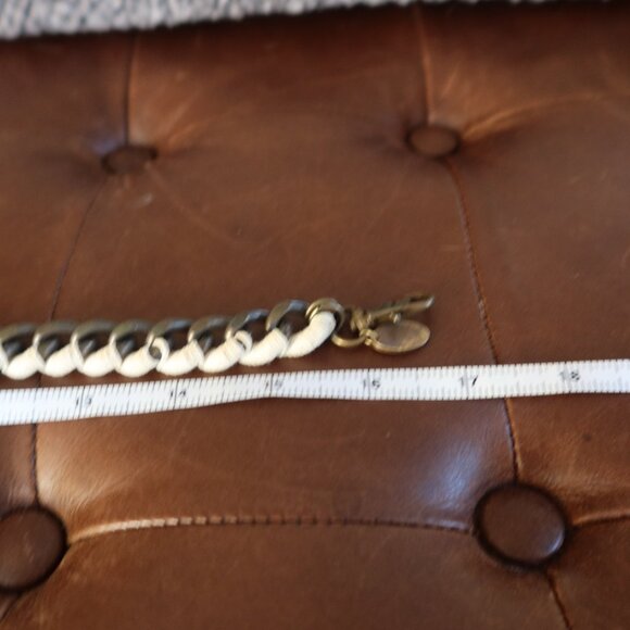 Statement oxidized brass/bronze cuban link necklace & cord by Lena Bernard $225 - Picture 11 of 12